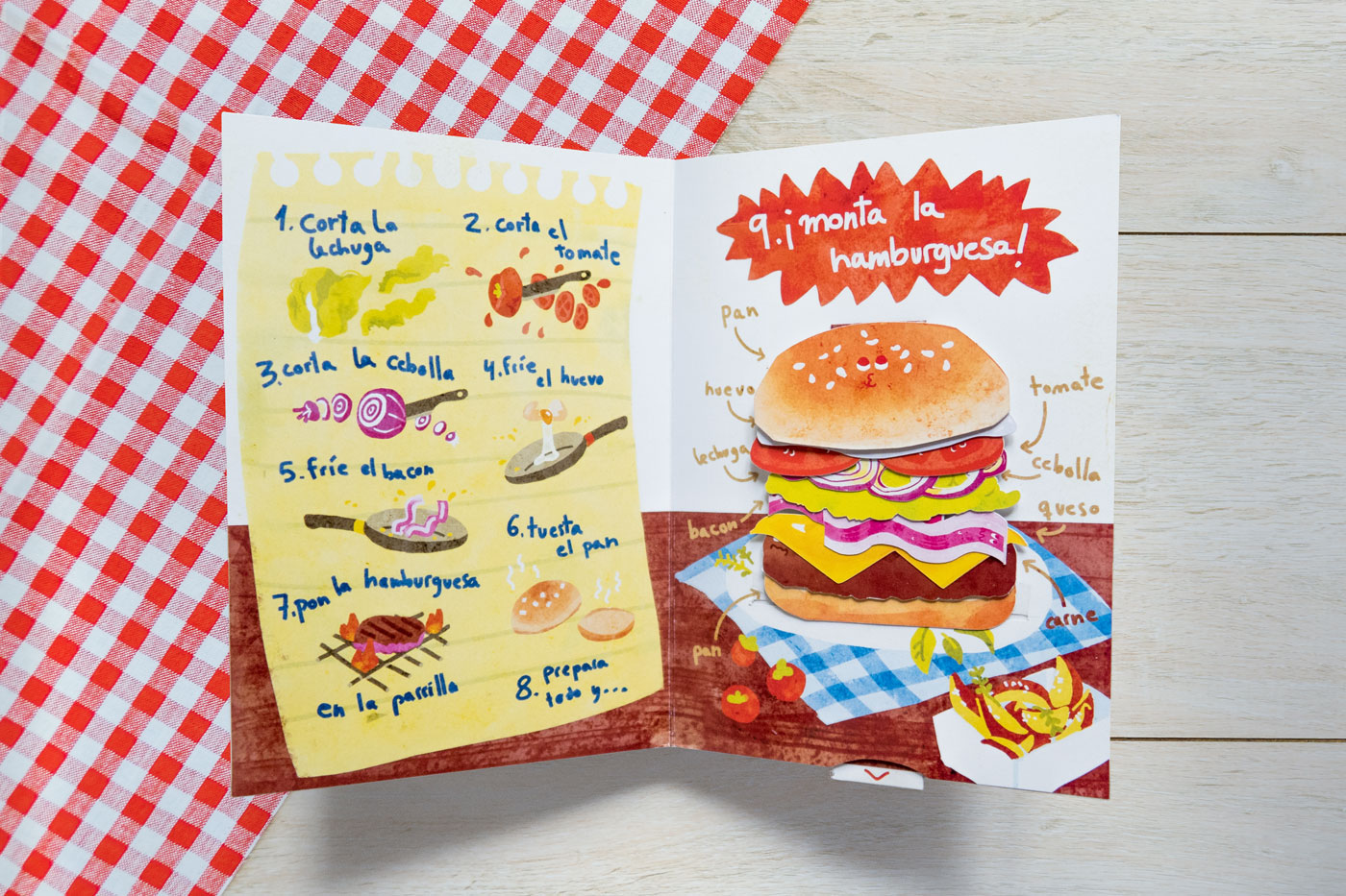 hamburger pop up card